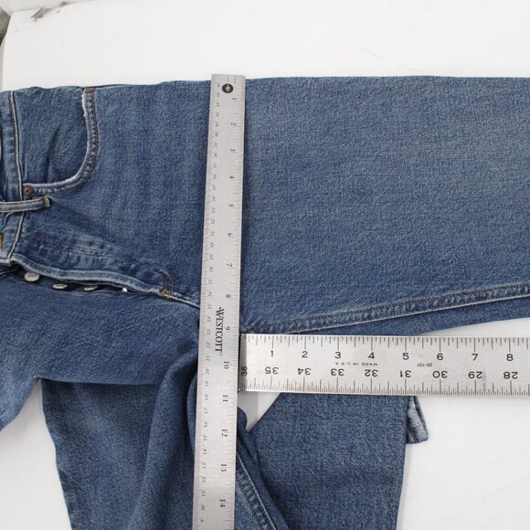 Agolde Blue Straight Leg Jeans - Picture 5 of 11
